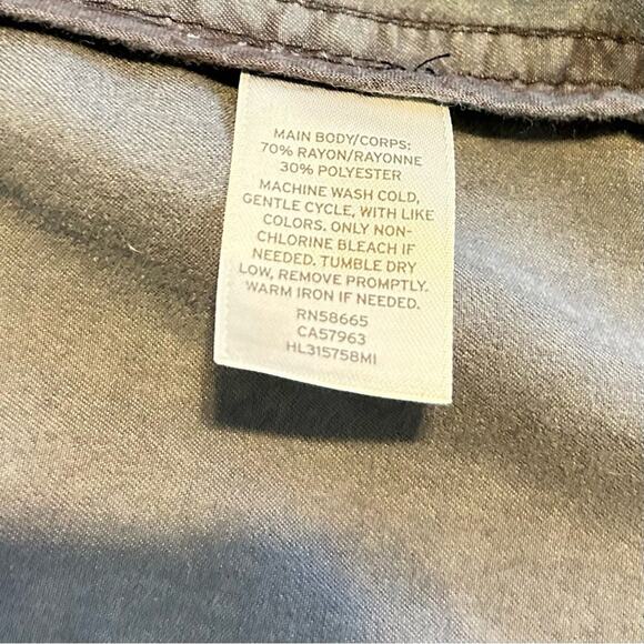 Hinge Utility Jacket Womens Size M Navy Wash Slate Blue Military Lightweight - Picture 10 of 10